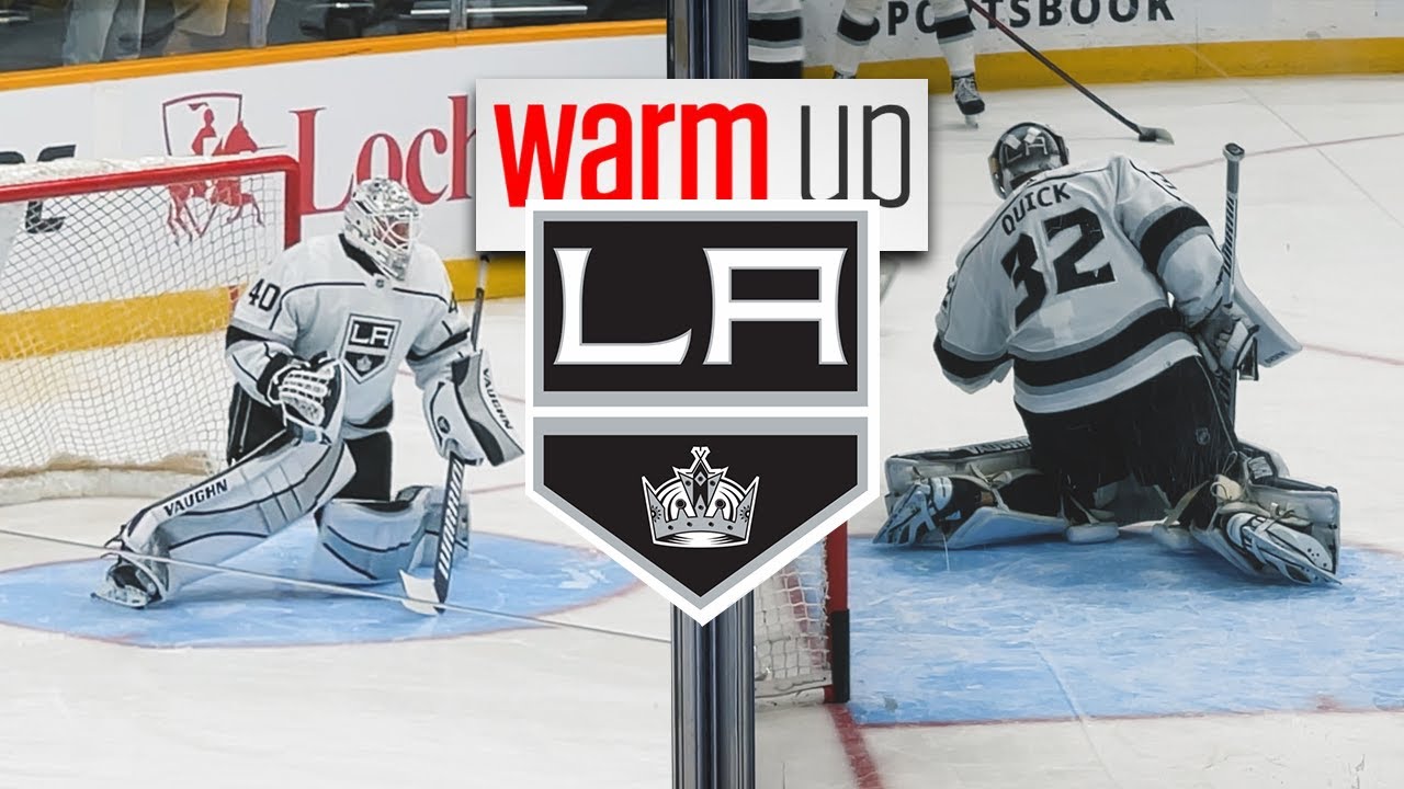 Warm Ups: LA Kings Cal Petersen and Jonathan Quick
