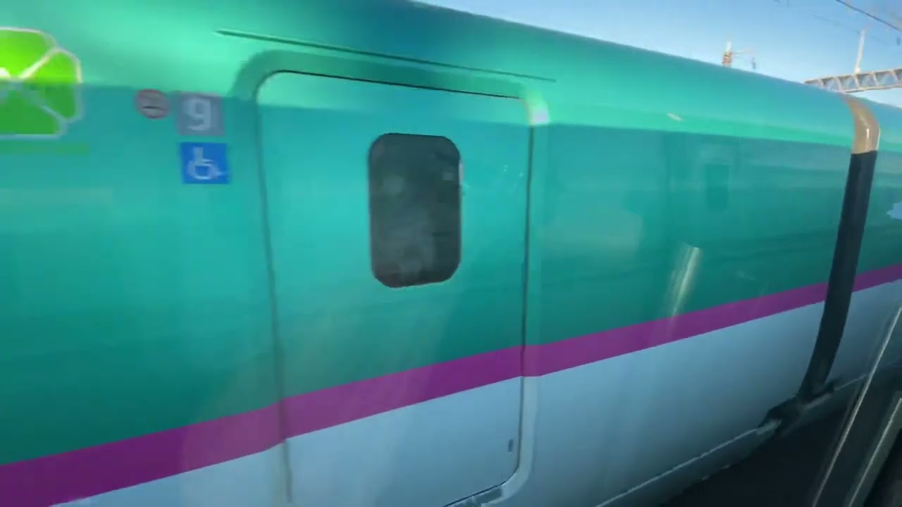 まさかの東北新幹線と新幹線同士高速並走…！？[大宮到着前]