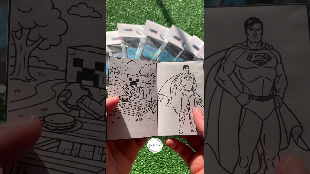 Minecraft’s mini coloring book! Party favor! 