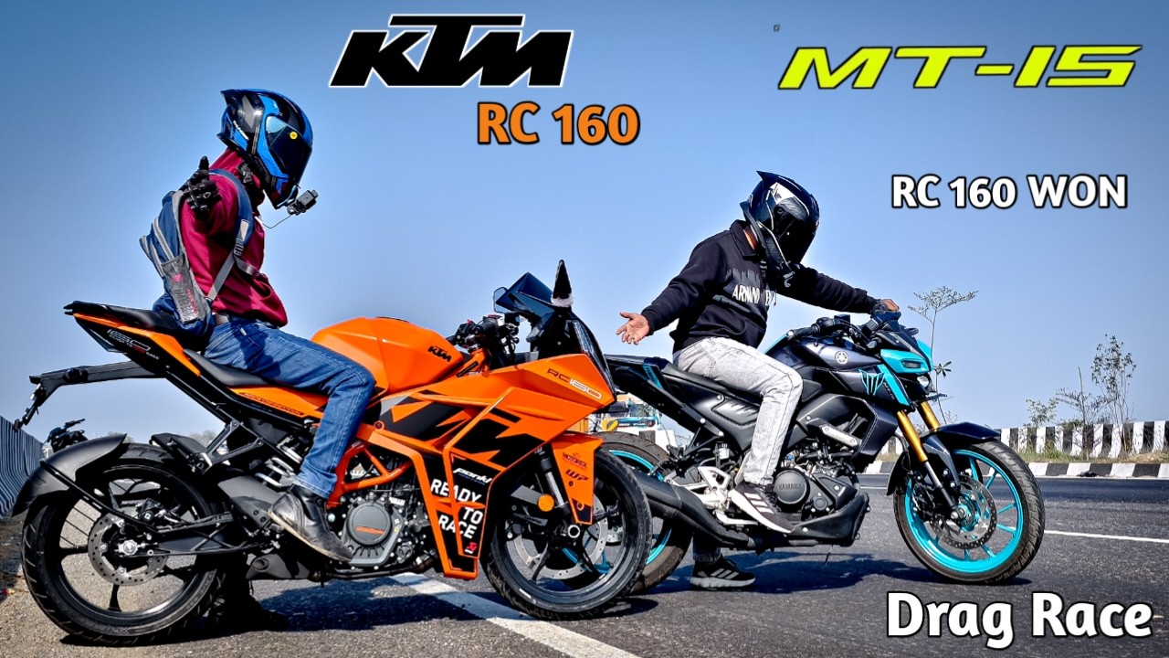 KTM RC 160 Vs MT 15 | Drag Race | First Time On Youtube