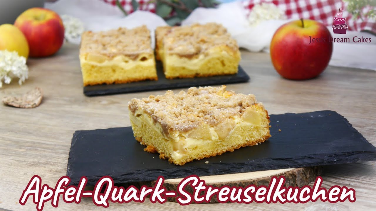 Saftiger Apfel-Quark-Streuselkuchen / Leckerer & Einfacher Blechkuchen mit Äpfeln!