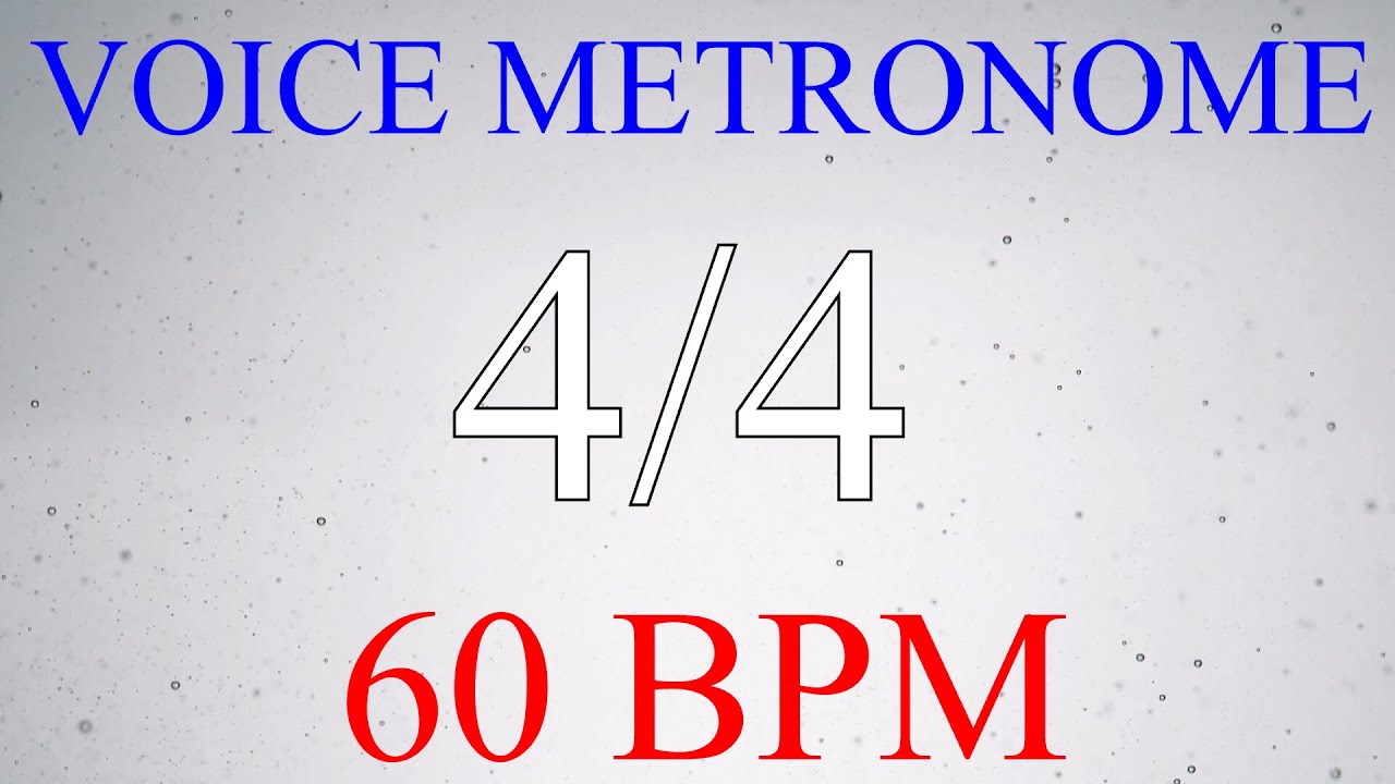 Voice Metronome  -  4 Count  -  60 bpm
