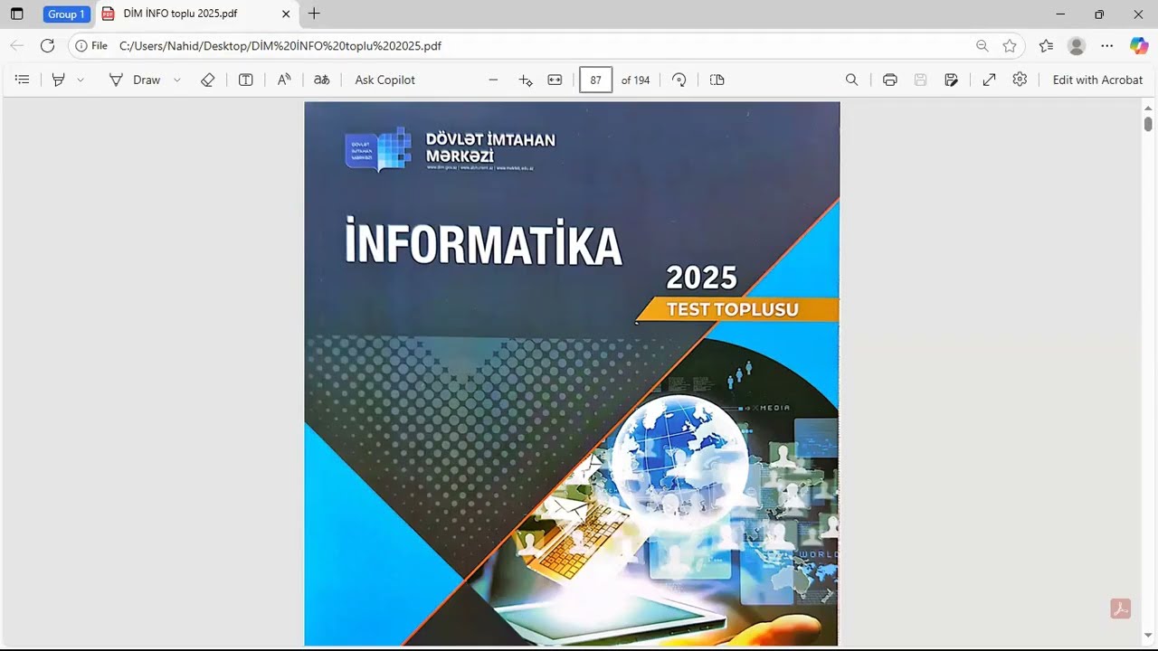 Alqoritm test izahi 1-65. INFORMATIKA TEST TOPLUSU 2025