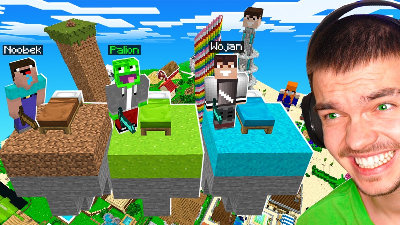 PALION vs WOJAN vs NOOBEK na BED WARS na WOJANOWICACH!