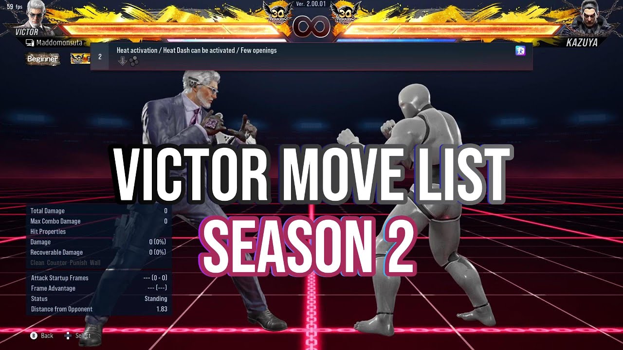 Victor Season 2 Move List - Tekken 8