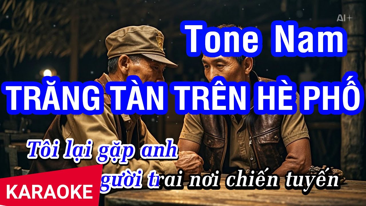 Karaoke Trăng Tàn Trên Hè Phố Tone Nam (Am) | Nhan KTV