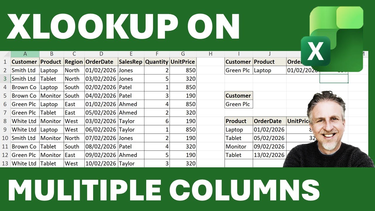 XLOOKUP Multiple Criteria in Multiple Columns and XLOOKUP Return Multiple Columns