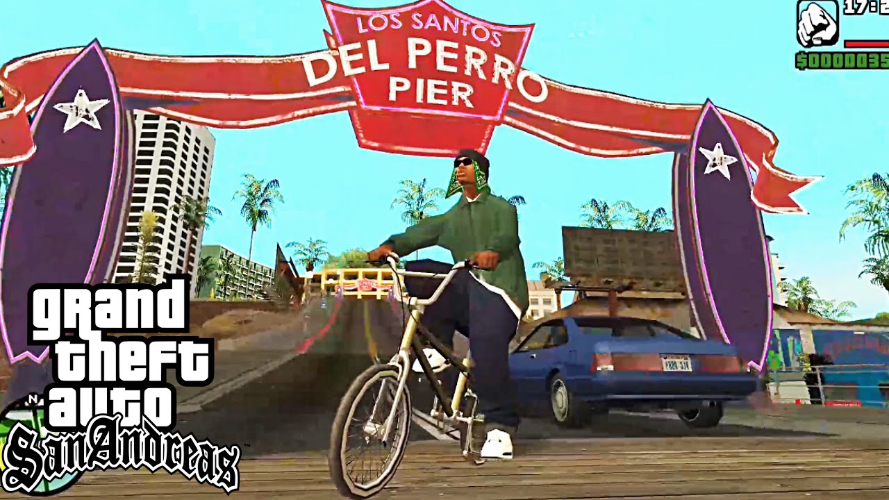 GTA San Andreas Santa Maria Beach Retexture - Del Perro Pier Mod Showcase Gameplay 