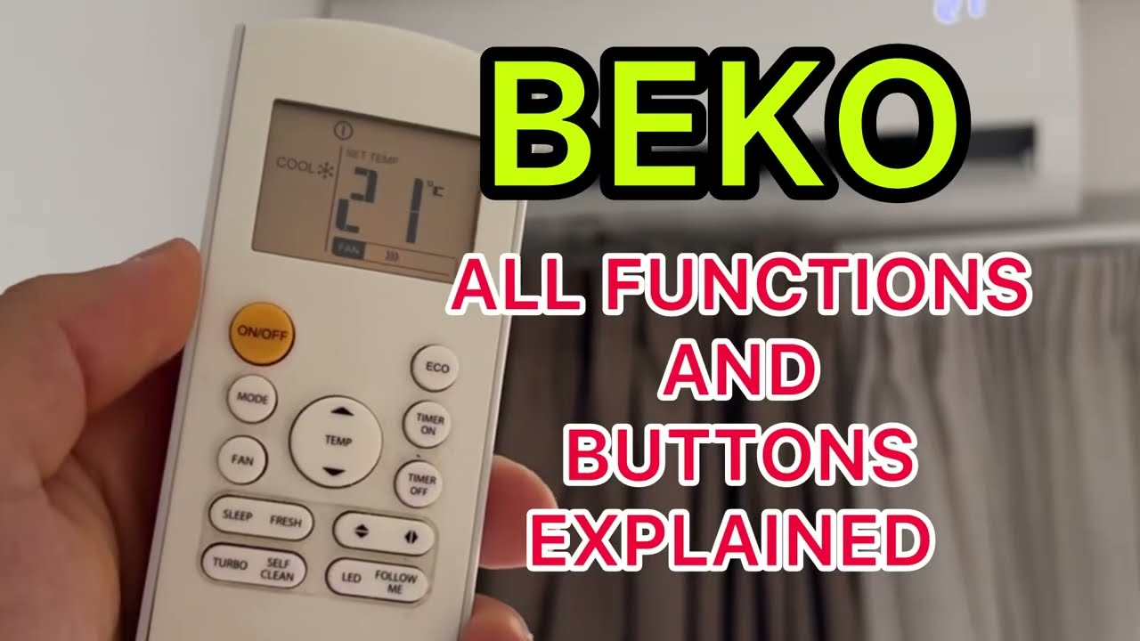 Пульт дистанционного управления BEKO. Объяснение всех функций и кнопок.