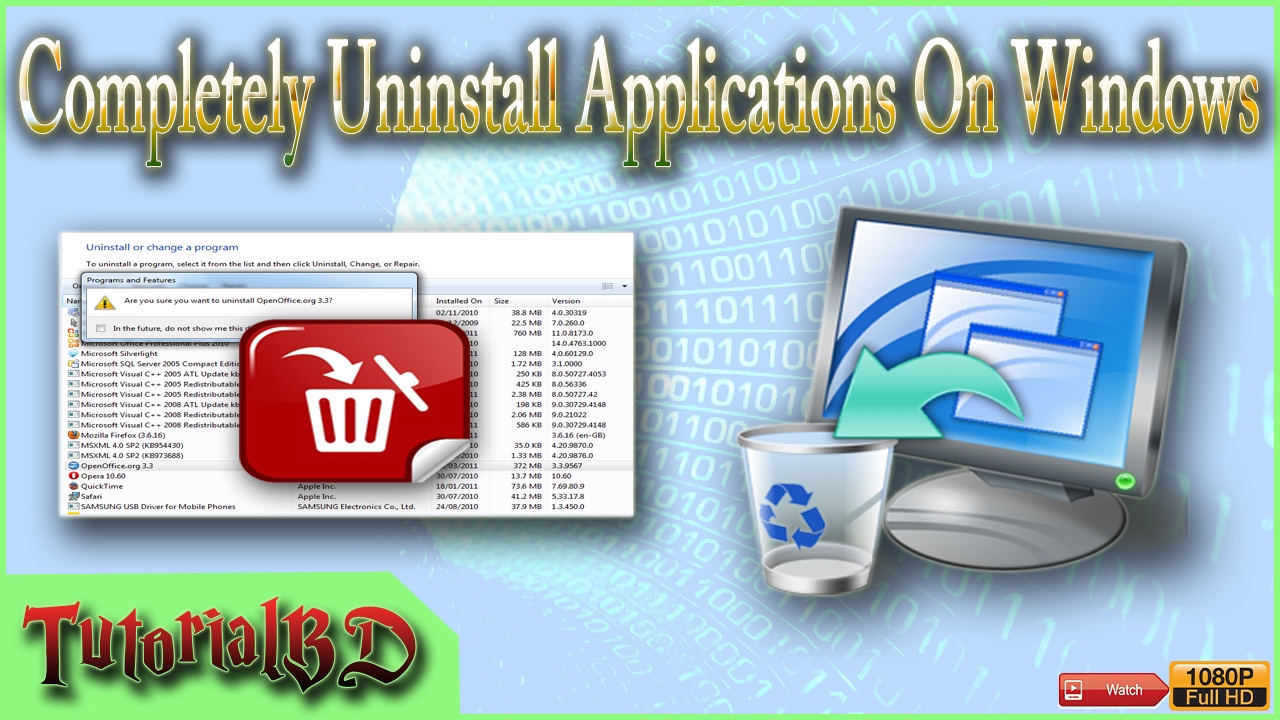 How to Completely Uninstall & Remove Program On Windows 7,8.1,10