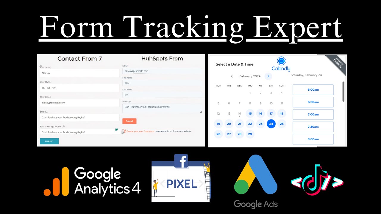 Setup or fix  Button Clicks, Form Submissions Tracking, Including Calendly and Other Forms