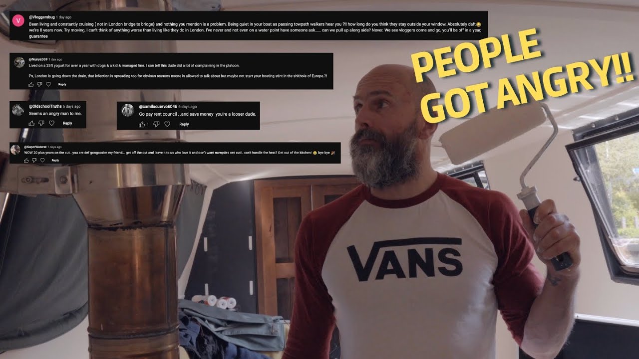 Painting the Narrowboat + Reacting to the Hate