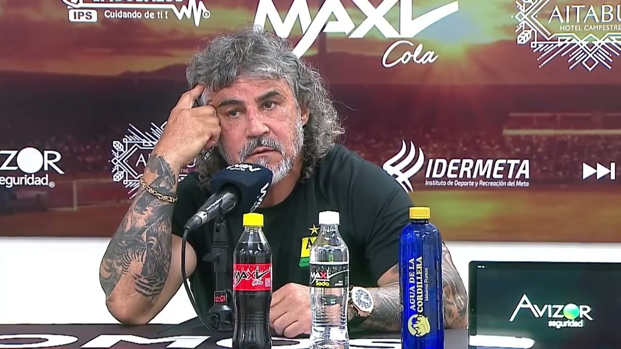 Rueda de Prenda de Leonel Álvarez tras el empate de Bucaramanga ante Llaneros