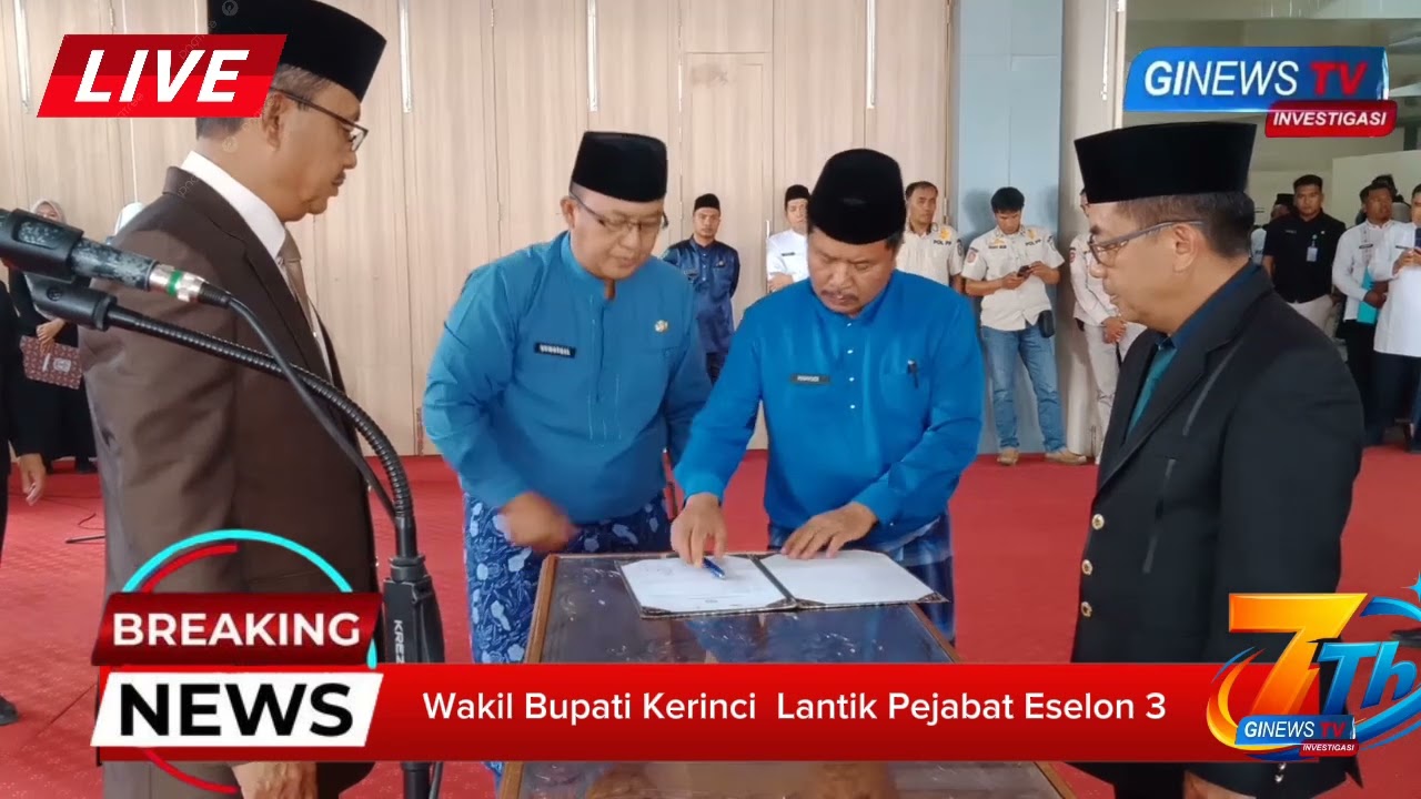 Wakil Bupati Kerinci H . Murison Lantik Pejabat Eselon  3 Tiga # Kerinci 