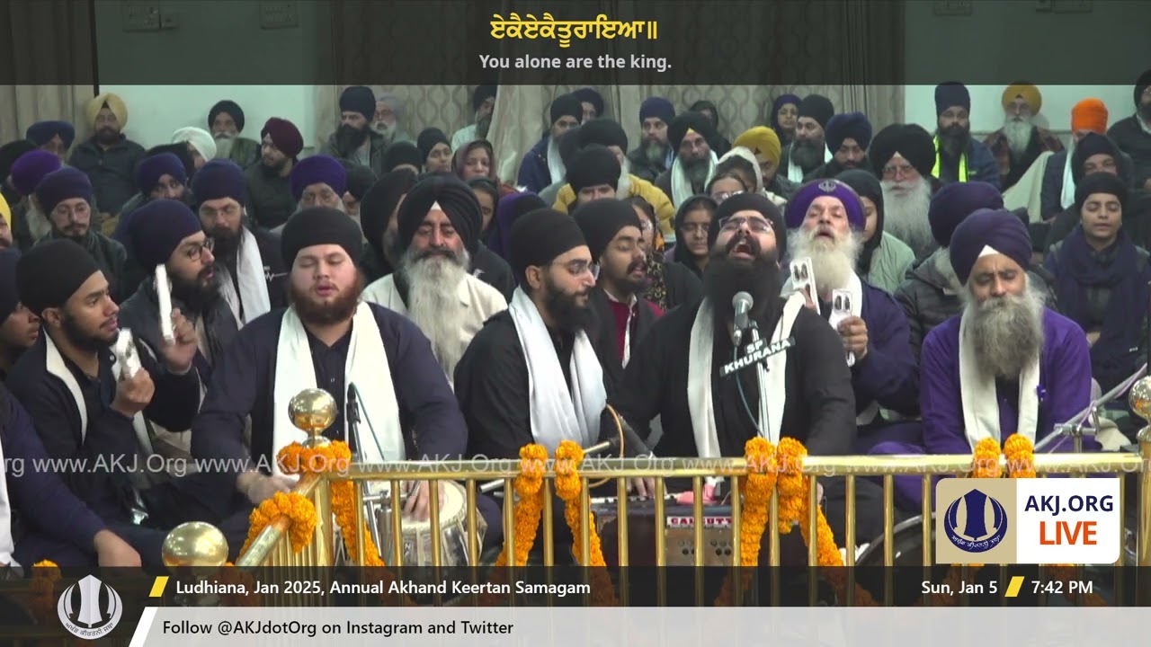 018 Ludhiana 5Jan2025 SunEve Akhand Keertan Bhai Kamalpreet Singh Jee Amritsar