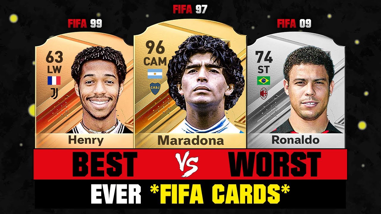 ICONS and their BEST VS WORST Ever FIFA Cards! 😔💔 ft. Maradona, Henry, Ronaldo… etc