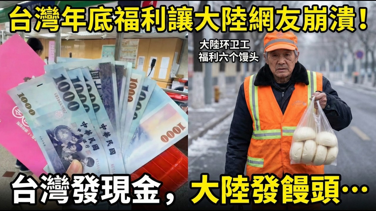 台灣年底福利讓大陸網友崩潰！台灣發現金，大陸發饅頭…差距有多大？