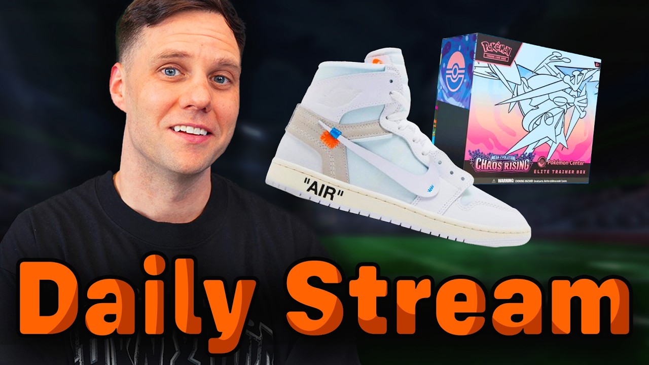 DAILY STREAM: AIR JORDAN 1 VIRGIL SOON! & POKEMON CENTER CHAOS RISING