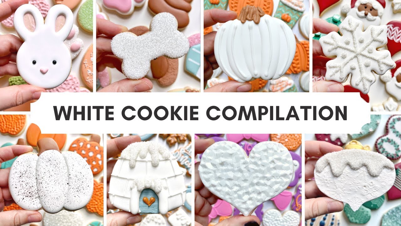 WHITE COOKIES ~ an epic cookie decorating compilation of all white cookies 🤍