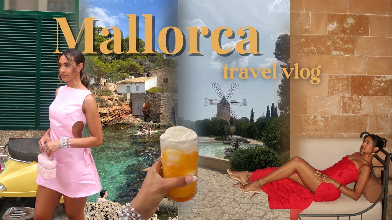 1ST TIME IN EUROPE 🌺 MALLORCA TRAVEL VLOG | helicopter ride, beaches, santanyi market & more