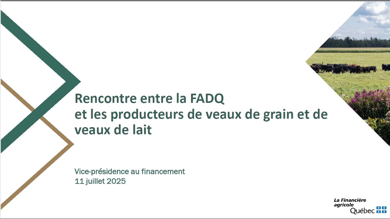 Webinaire -  Rencontre entre la FADQ et les producteurs VG et VL