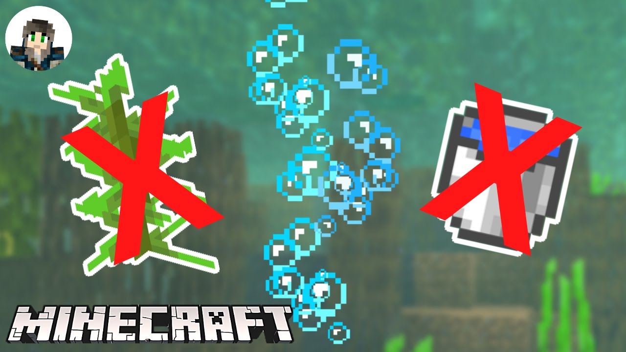 Пузырьковый подъемник без ламинарии и ведра &mdash; Minecraft How To