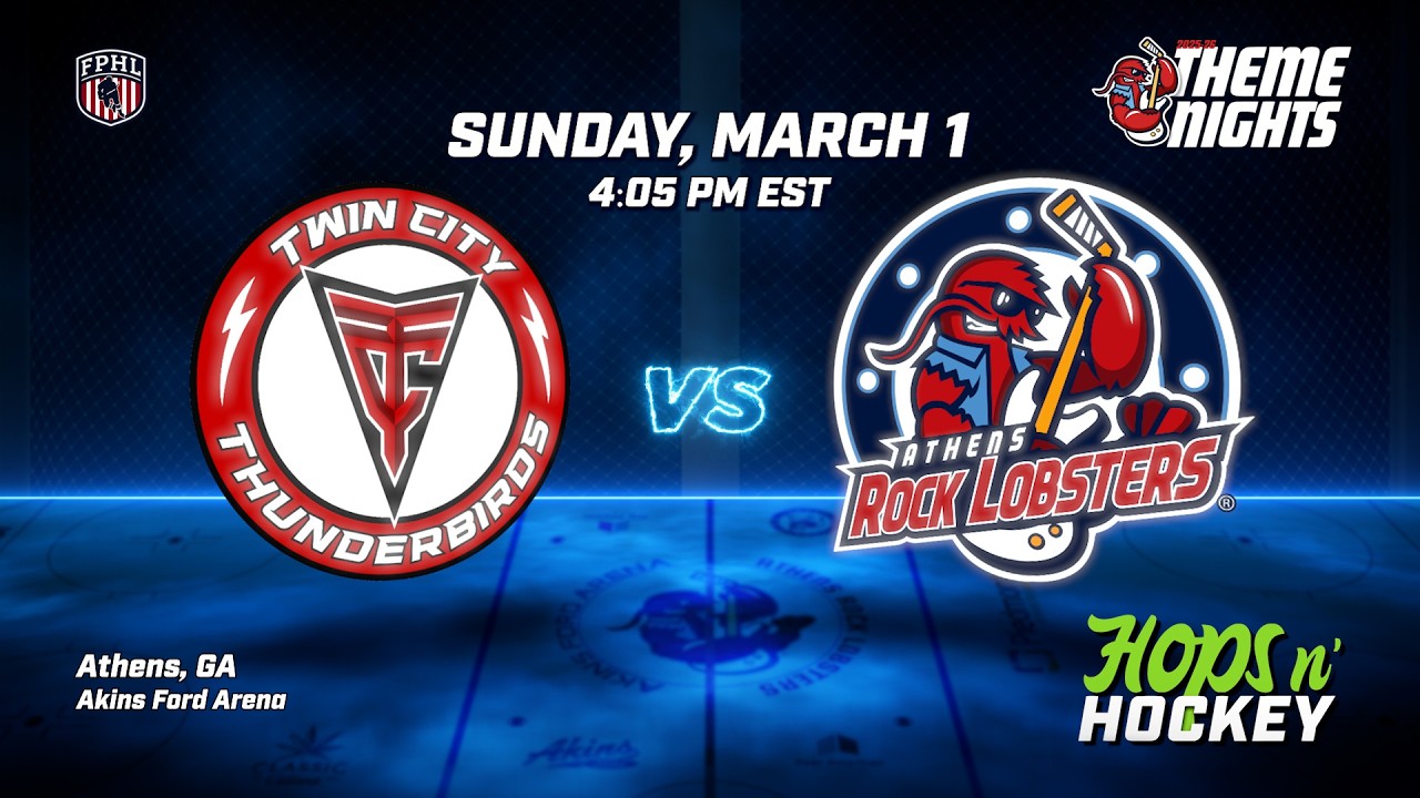 🔴 LIVE | Hops n' Hockey | Athens Rock Lobsters vs. Twin City Thunderbirds | FPHL
