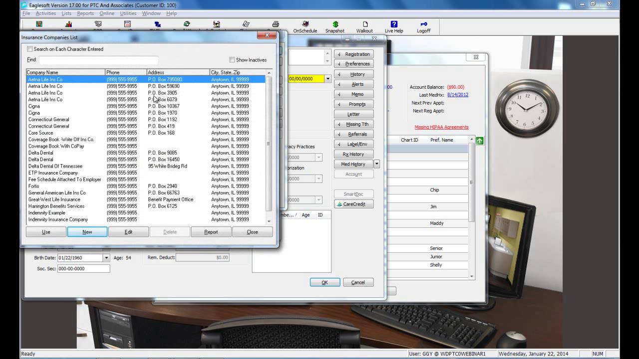 New Patient Setup - Eaglesoft v16 Tutorial