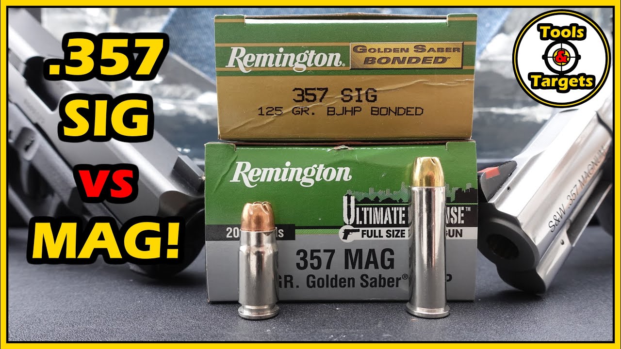 Разборка Sabre!... Remington Golden Sabre .357 Sig против испытания боеприпасов самообороны Magnum!