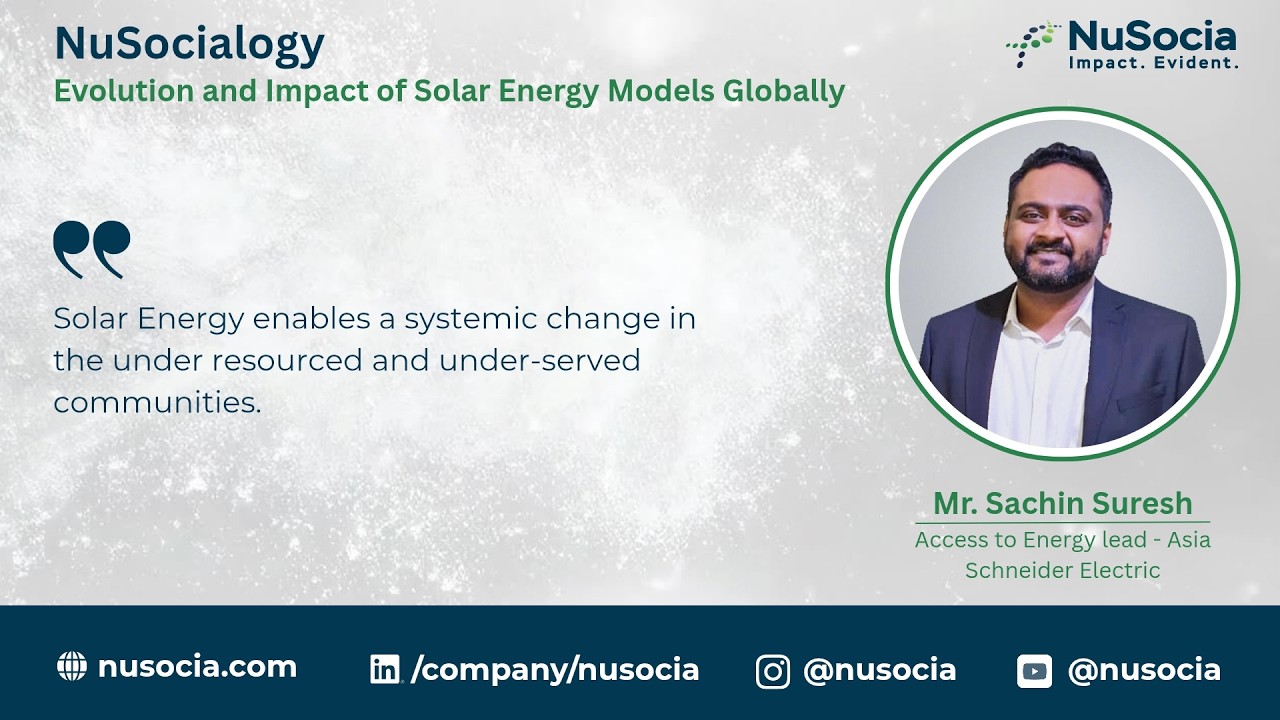 Distributed Renewable Energy enabling systemic changes in under-served communities–Sachin Suresh E1