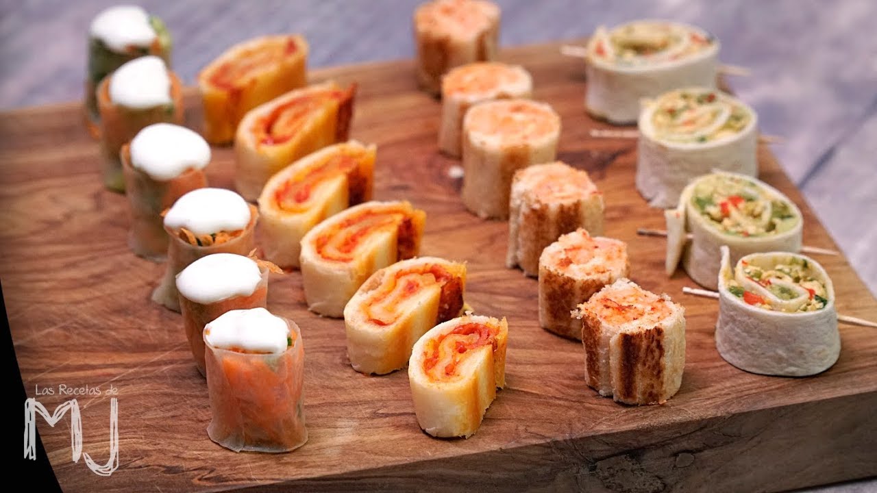 Canapés enrollados para sorprender a tus invitados