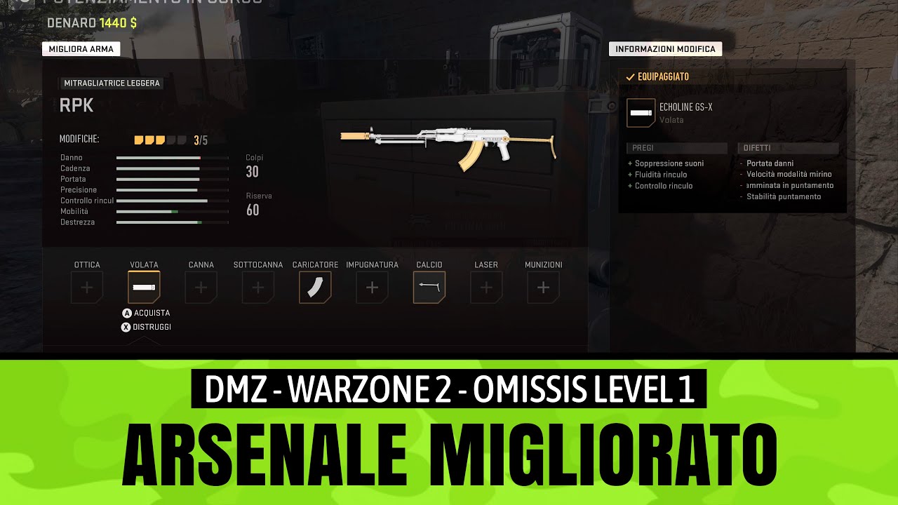 Arsenale migliorato | DMZ | Omissis level 1 | Warzone 2
