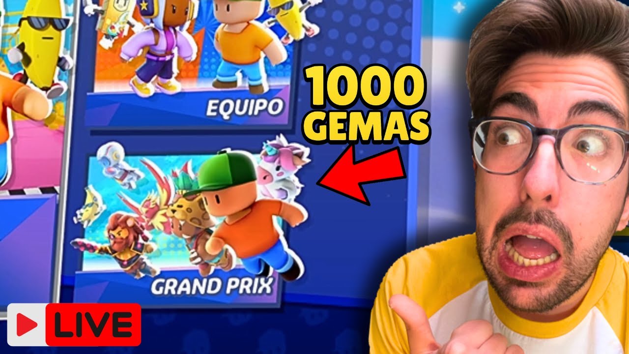 ¡2000 GEMAS POR PARTIDA de GRAND PRIX en STUMBLE GUYS! 😱💎 [EN DIRECTO]