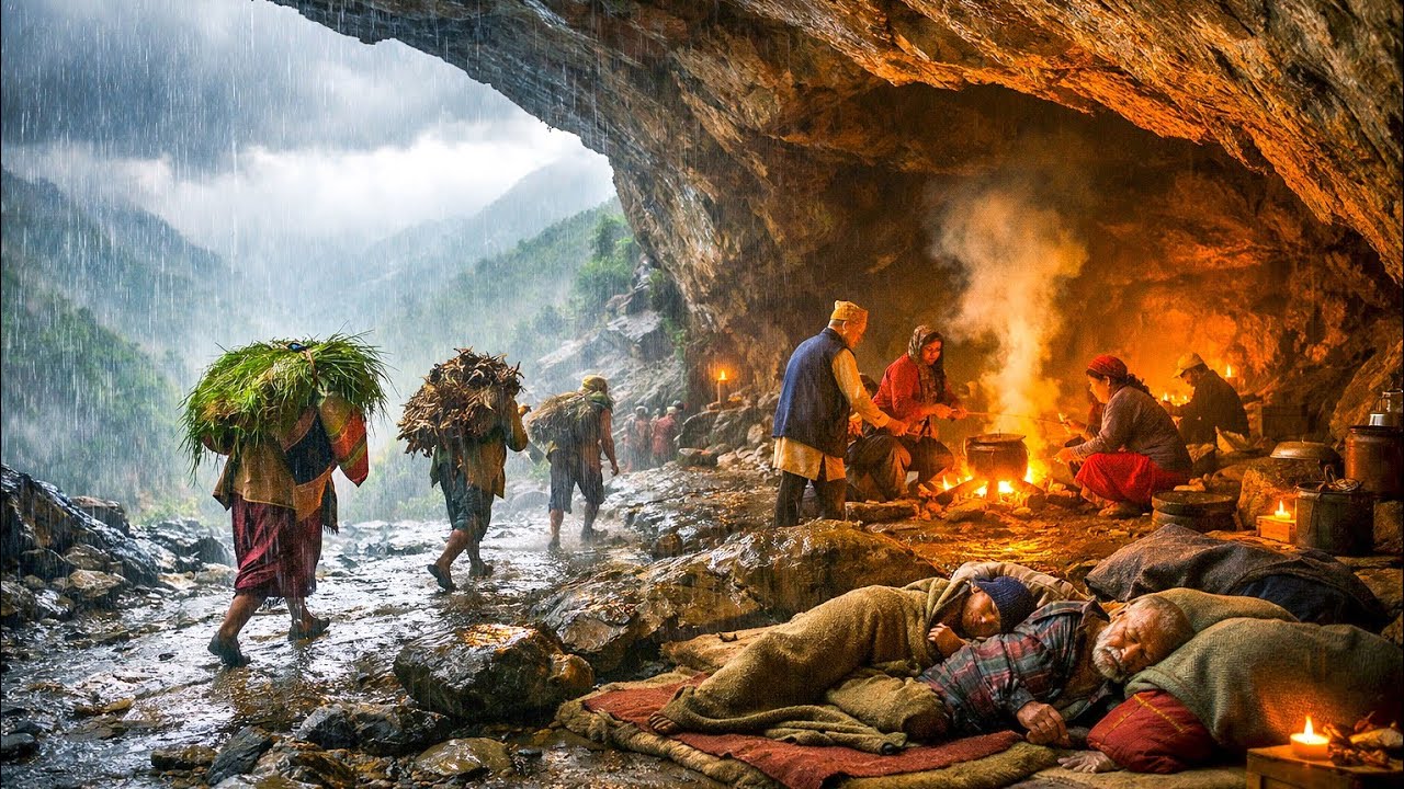 Life Inside  Himalayan Cave | Amazing Village Life a Natural Himalayan Cave | Living and Cooking 
