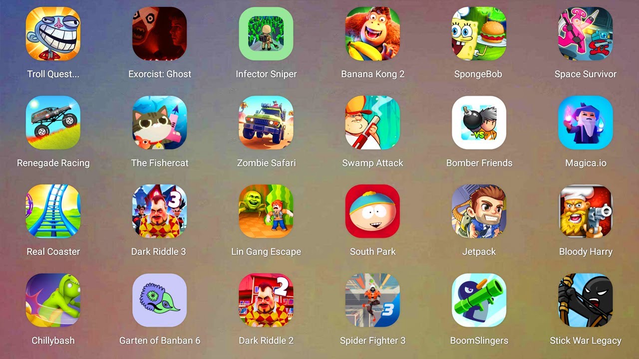 Roblox,Horror Barby Granny,Poppy Playtime 4,The Baby in Yellow,911: Cannibal,Beach Buggy Racing...