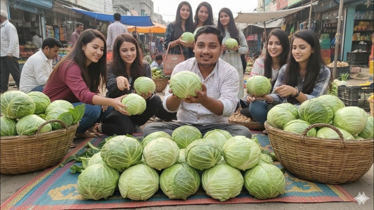 आज खरीदे मैने 70 नग पत्तागोभी  और ईसे खरीदने के लिए कस्टमर की भीड लग गई क्या सभी पत्तागोभी सेल होगा