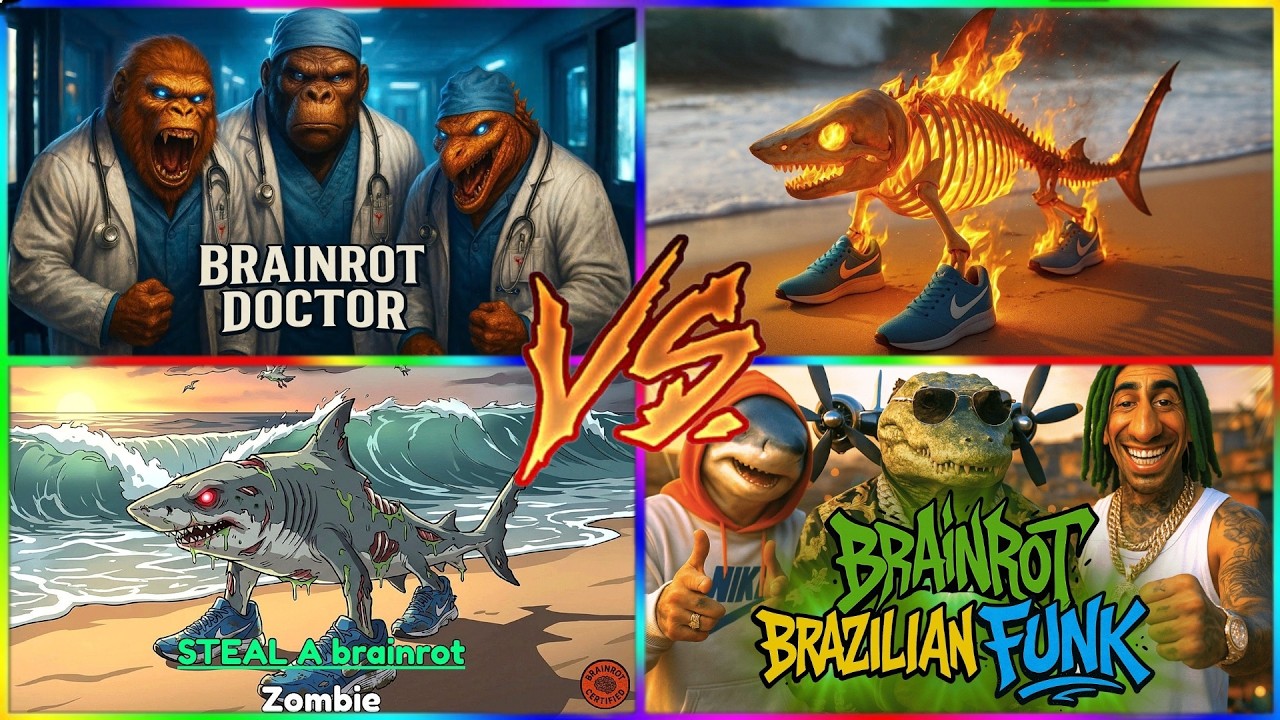 🔥 Brainrot Battle Begins! ⚡Brainrot Doctor 🧠 vs Burning Skeleton Fish 🐟🔥
