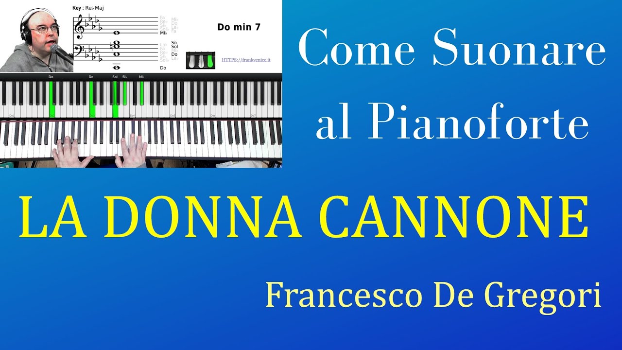 Come suonare al pianoforte La Donna Cannone di Francesco De Gregori | TUTORIAL