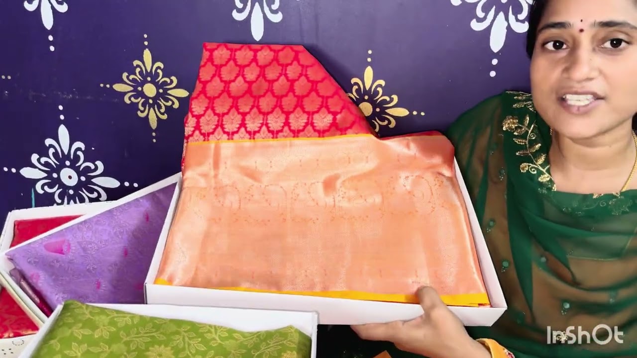 ధర్మవరం పట్టు సారీస్ ❤️🌸 @bhama_teluguvlogs #vibhasareecollections #plssupport #dasara2025 
