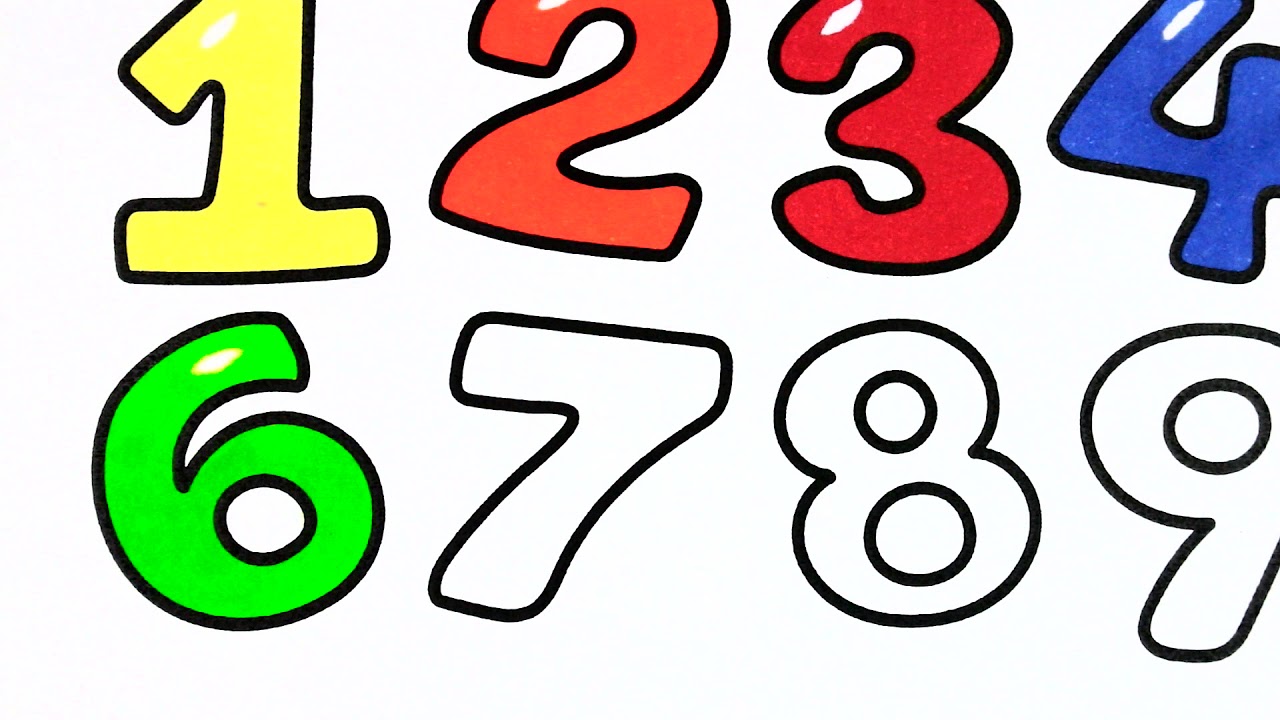 How To Draw Number 0 To 9 For Kids| Number 0 To 9 Coloring Pages | Art Colors For Kids