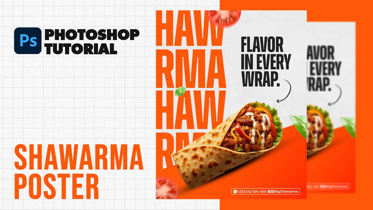 This Shawarma Design Will Make Anyone Hungry | Photoshop Tutorial