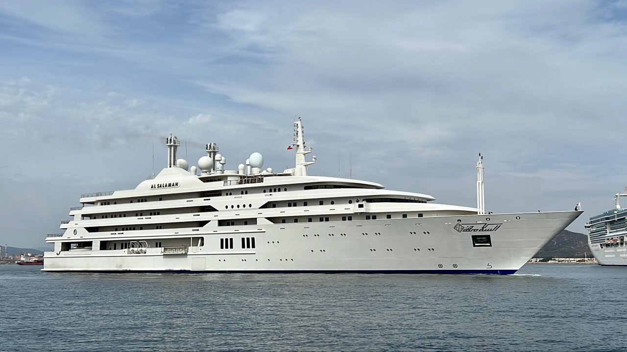 AL SALAMAH SUPERYACHT DOCKING IN GIBRALTAR