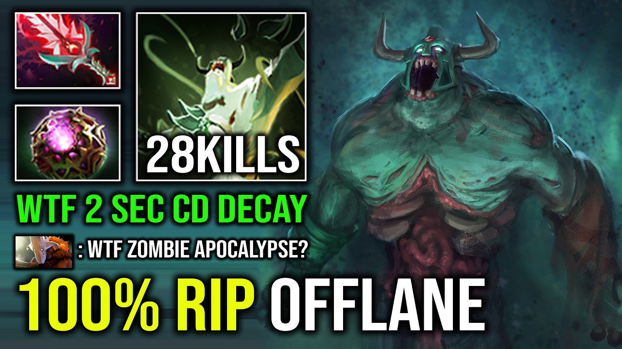 WTF 2 SEC CD DECAY SPAM Zombie Apocalypse 100% Delete Offlane Raid Boss Undying Dota 2