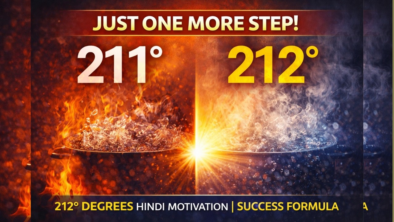 212 degrees- The extra degree- motivation video| Just One More Step! Hindi Motivation| Sucess Formla