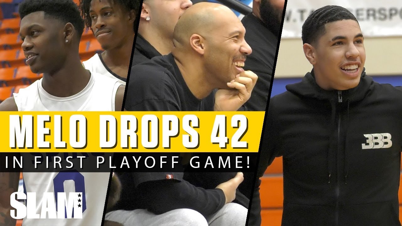 LAMELO BALL FIRST PLAYOFF GAME! 😱DROPPED A 42-PIECE BY HIMSELF! 😈
