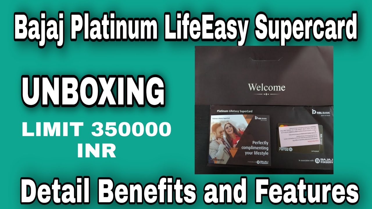 Bajaj RBL Platinum LifeEasy Supercard Unboxing | Detailing Features and It's Benefits.