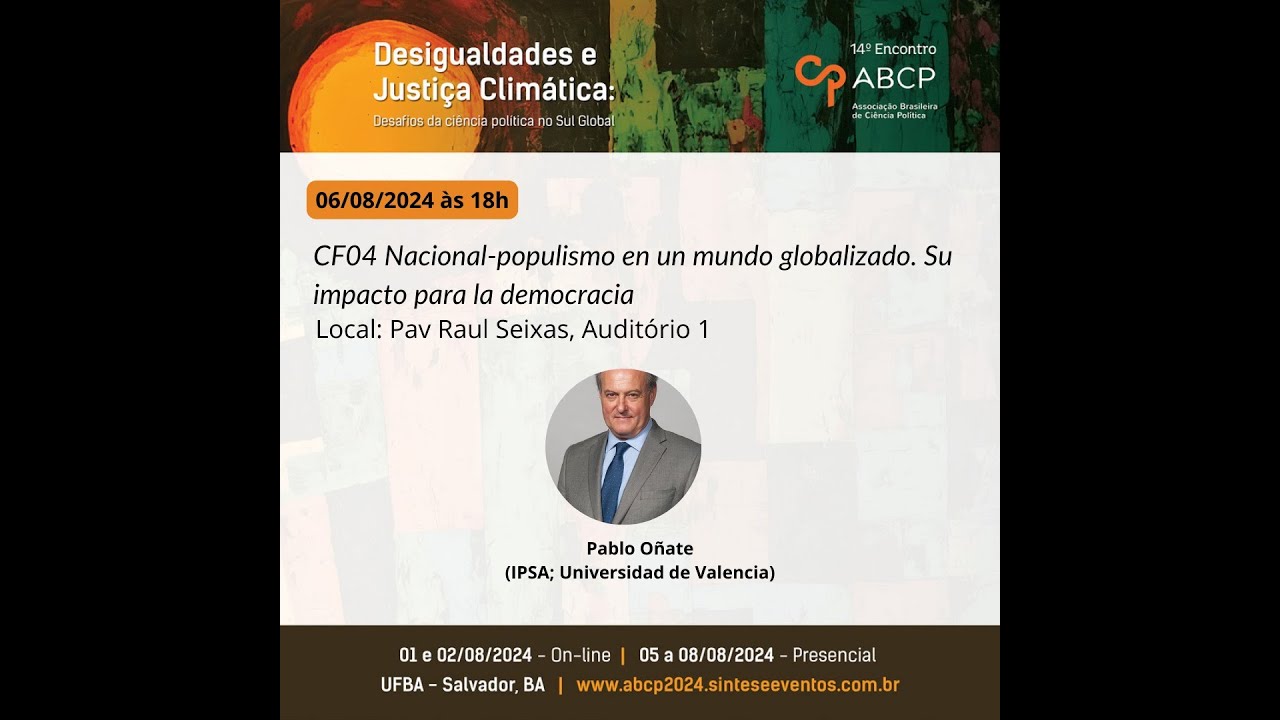 14. Encontro ABCP | Nacional-populismo en un mundo globalizado. Su impacto para la democracia