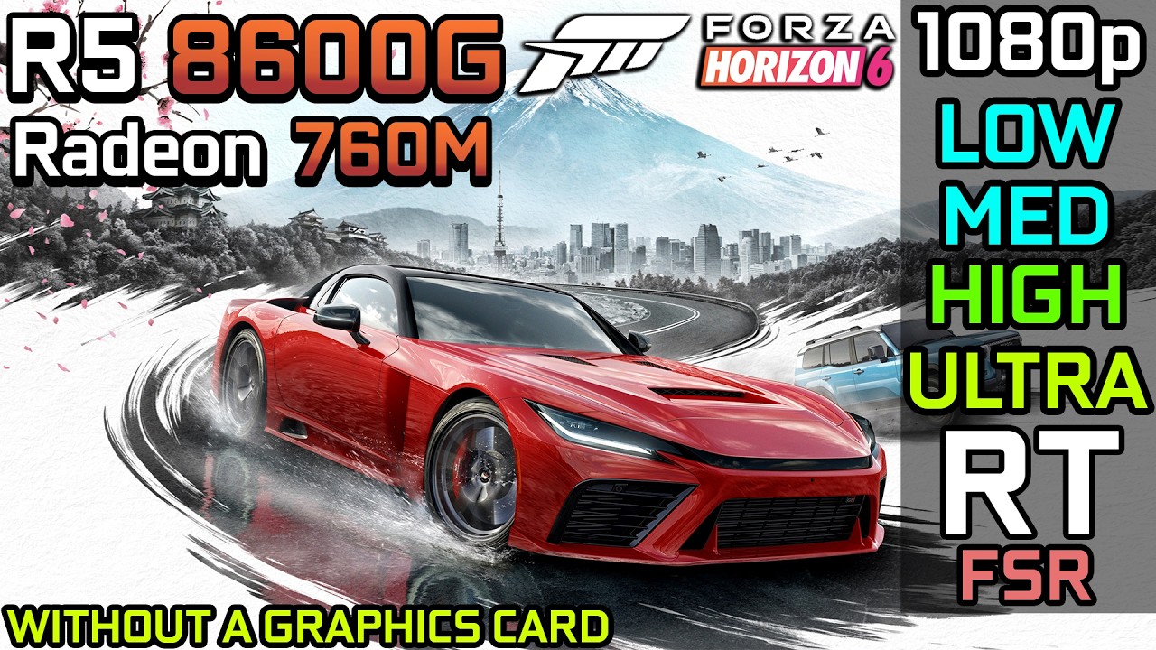 Forza Horizon 6 - Ryzen 5 8600G with Radeon 760M & 16GB RAM