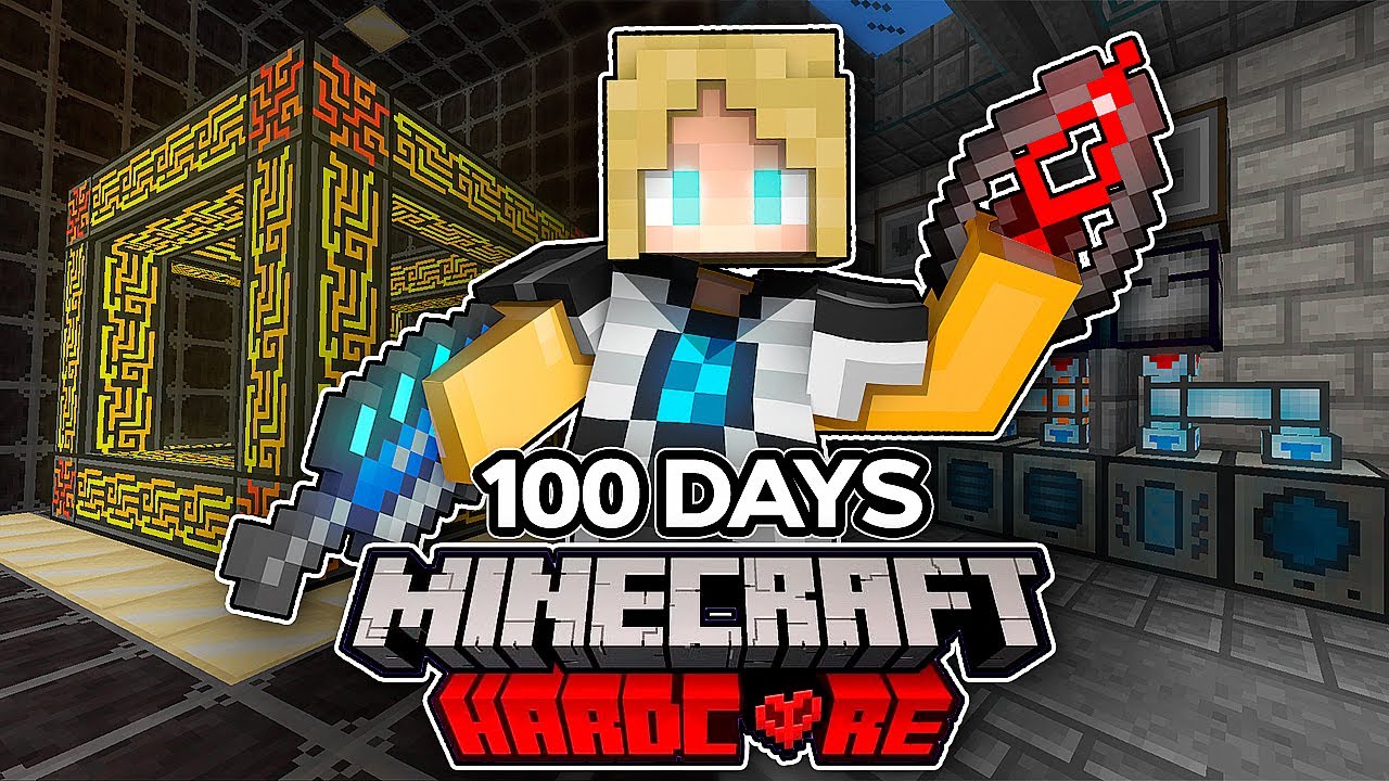 I Survived 100 Days In A FROZEN WASTELAND In HARDCORE MINECRAFT While Trying To Rebuild The World...
