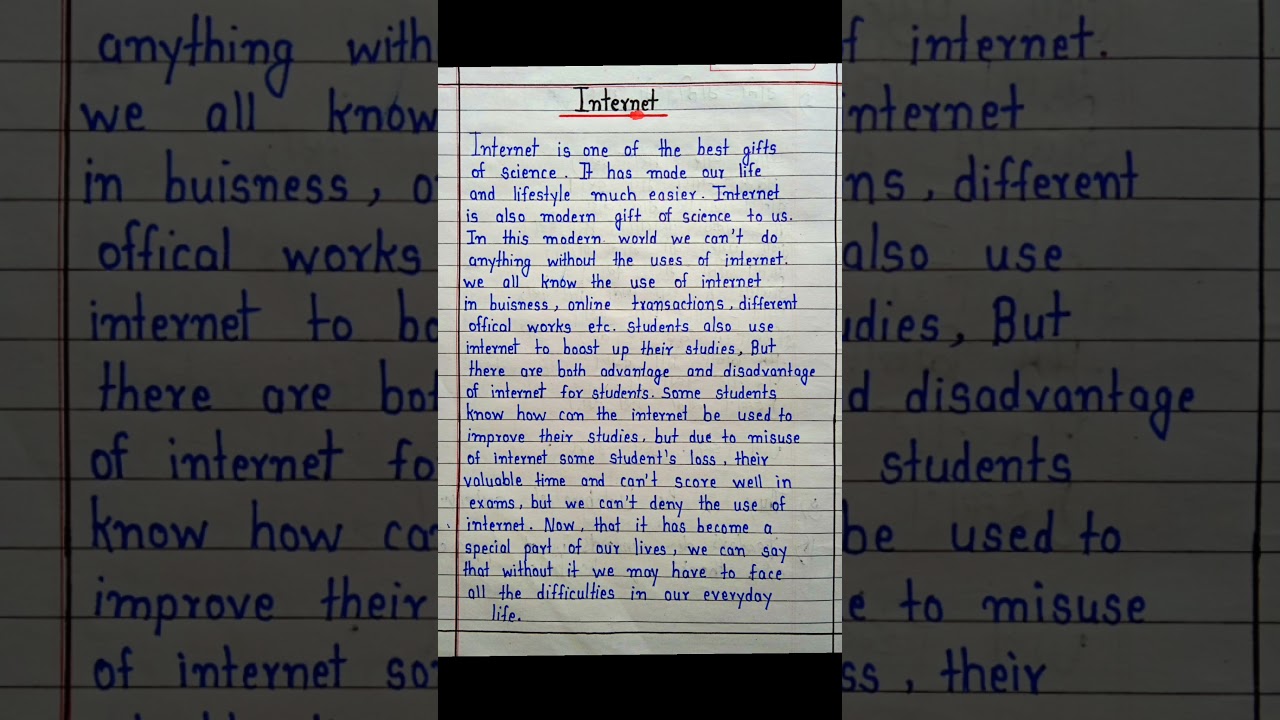 Essay on Internet in English #shorts #viral #ytshorts